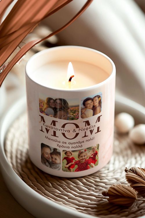 Αρωματικό Κερί Vanilla Cream με Φωτογραφίες, Δώρο για τη Μαμά