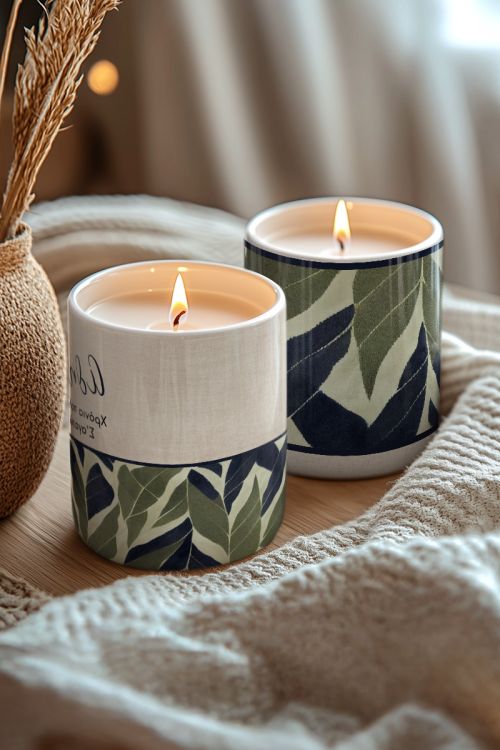 Σετ 2 Κεριά με Άρωμα Vanilla Cream, Δώρο για τις Μαμάδες