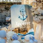 Ταμπέλα Καλωσορίσματος Βάπτισης με Σχέδιο Ναυτική Άγκυρα