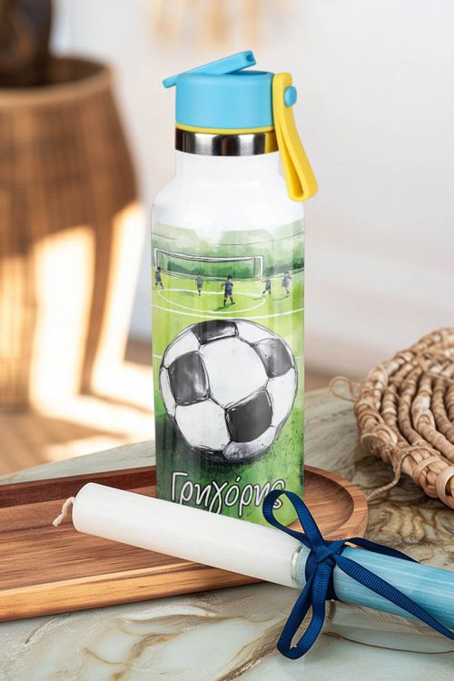 Σετ 3 Δώρα Football - Παγούρι, Δοχείο Φαγητού & Λαμπάδα