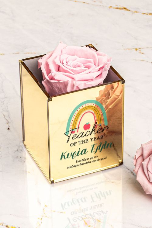 Ροζ Forever Rose σε Θήκη, Πρωτότυπο Δώρο για Δασκάλα