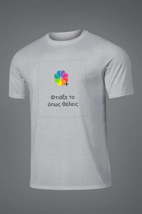Sol's Sprint Unisex Αθλητικό Γκρι T-Shirt με Εκτύπωση