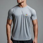 Sol's Sporty Αθλητική Γκρι Μπλούζα με Εκτύπωση στην Πλάτη