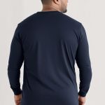 Sol's Imperial Μακρυμάνικο Μπλε T-Shirt με Εκτύπωση στο Στήθος
