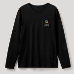 Sol's Imperial Μακρυμάνικο Μαύρο T-Shirt με Εκτύπωση Στήθους