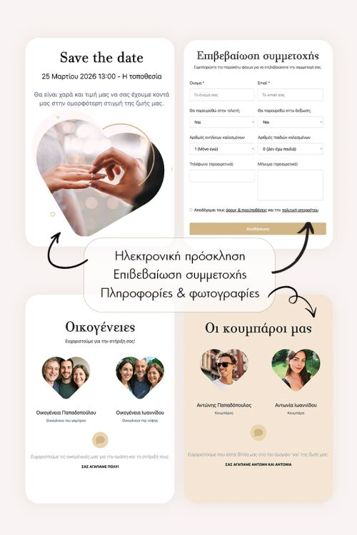 Ιστοσελίδα Γαμου, Φτιάξε Δωρεάν Ηλεκτρονικό Προσκλητήριο