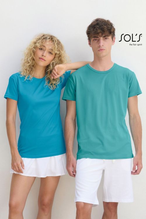 Sol's Sprint 02995 – Unisex Αθλητικό Μαύρο Μπλουζάκι από Πολυεστέρα