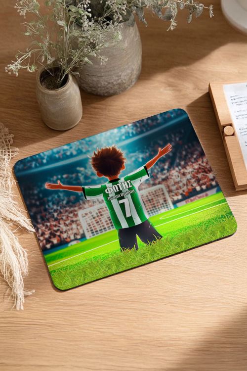 Mousepad για Παιδιά με Σχέδιο Πράσινο Ποδοσφαιριστή