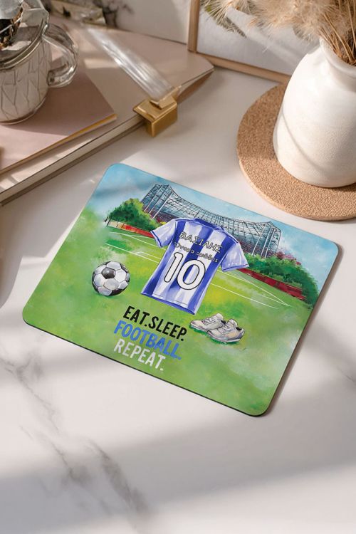 Mousepad Παιδικό για Αγόρι με Σχέδιο Γαλανόλευκη Φανέλα