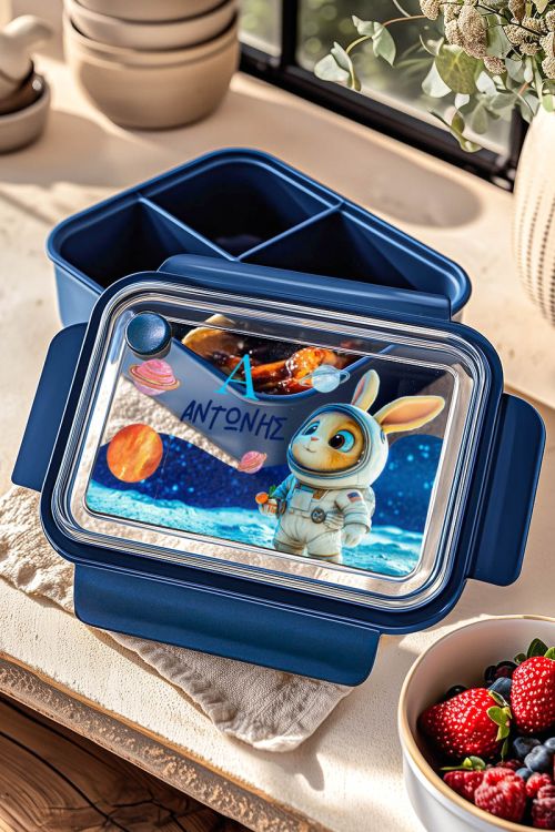Παιδικό Δοχείο Φαγητού Μπλε – Lunch Box με Αστροναύτη
