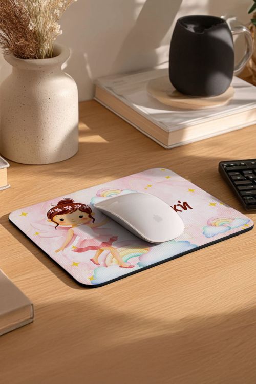 Mousepad Παιδικό για Κορίτσι με Όνομα και Σχέδιο Νεράιδα