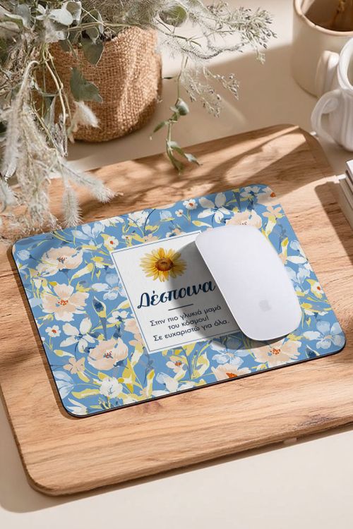 Προσωποποιημένο Mousepad με Εκτύπωση και Σχέδιο Λουλούδια