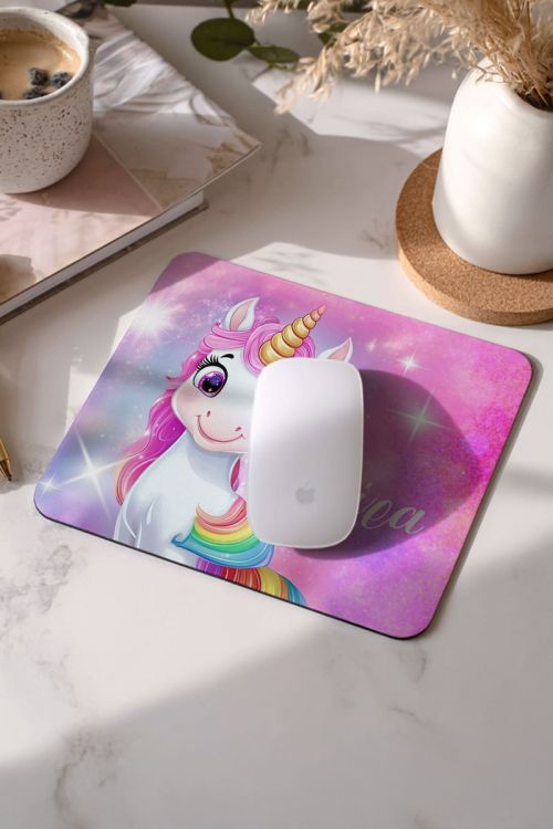 Mousepad για Κορίτσι με Εκτύπωση και Σχέδιο Μονόκερο