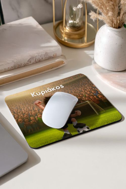Προσωποποιημένο Mousepad για Αγόρι με Ασπρόμαυρο Παίχτη