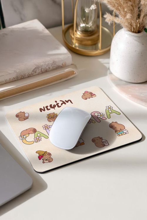 Mousepad Παιδικό για Κορίτσι, Προσωποποιημένο με Capybara