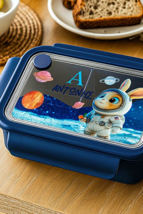 Παιδικό Δοχείο Φαγητού Μπλε – Lunch Box με Αστροναύτη