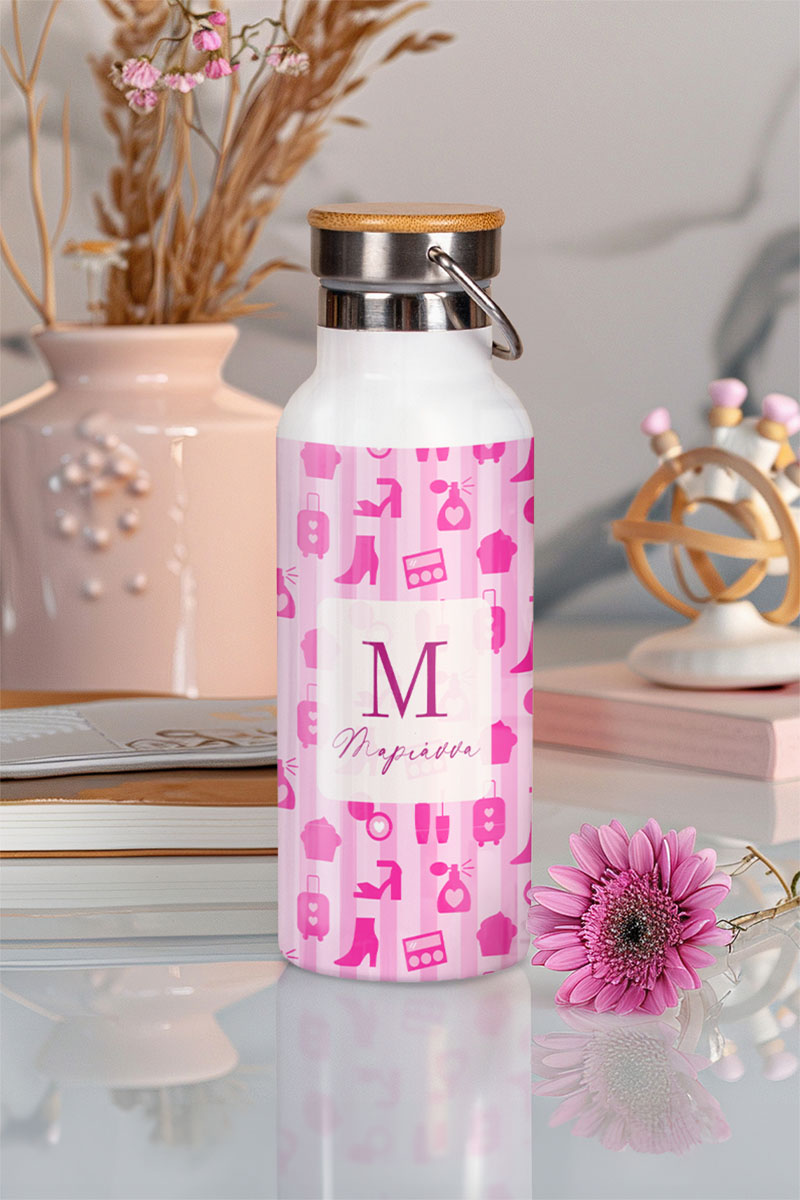 myikona-thermos-me-onoma-afierosi-aa-061 Ανοξείδωτo Μπουκάλι Θερμός με Μονόγραμμα & Όνομα