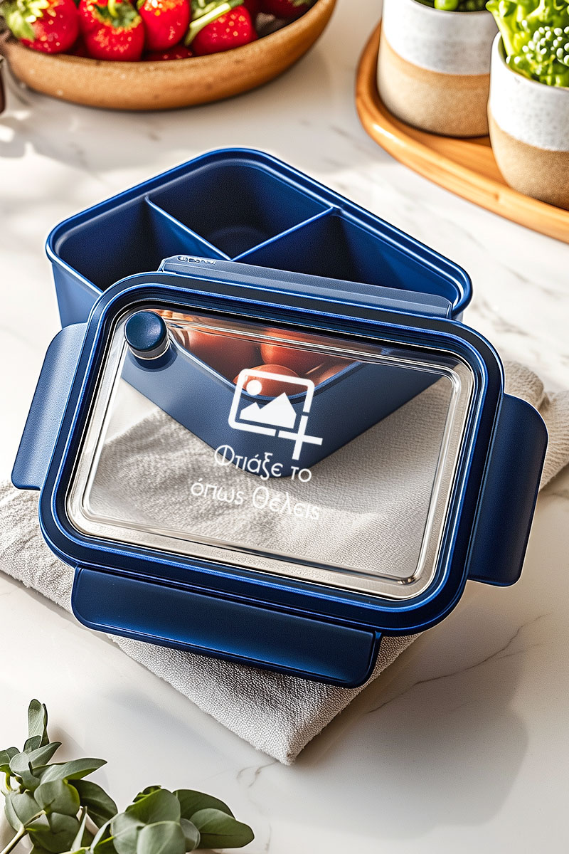 mykona-fagitodoxeio-lunchbox-me-ektipwsi-onoma-afierosi-blue-e-DIY Δοχείο Φαγητού Μπλε, Φτιάξε το Όπως Θέλεις
