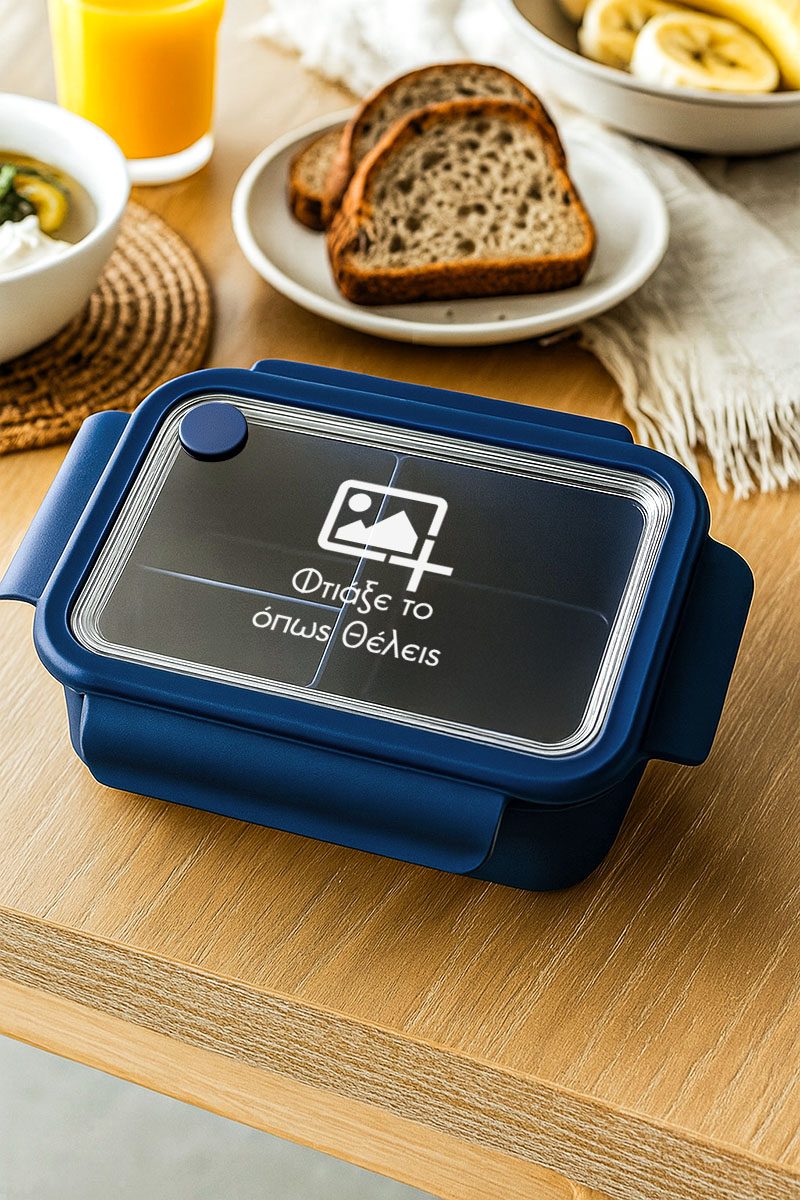 mykona-fagitodoxeio-lunchbox-me-ektipwsi-onoma-afierosi-blue-g-DIY Δοχείο Φαγητού Μπλε, Φτιάξε το Όπως Θέλεις