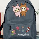 Σχολική Τσάντα για Κορίτσια Δημοτικού, Γκρι με Αρκουδάκια