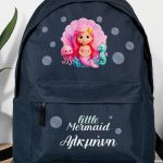 Σχολική Τσάντα για Κορίτσια Δημοτικού, Μπλε με Μικρή Γοργόνα