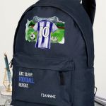 Τσάντα Σχολική για Δημοτικό, Μπλε με Γαλανόλευκη Φανέλα