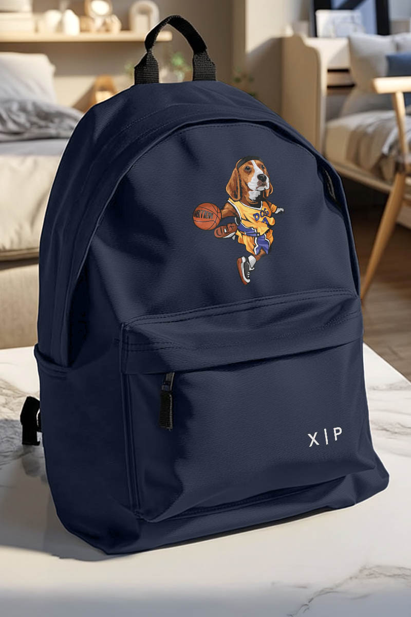 Σχολική Τσάντα για Γυμνασίο & Λύκειο, Μπλε Doggy Basket