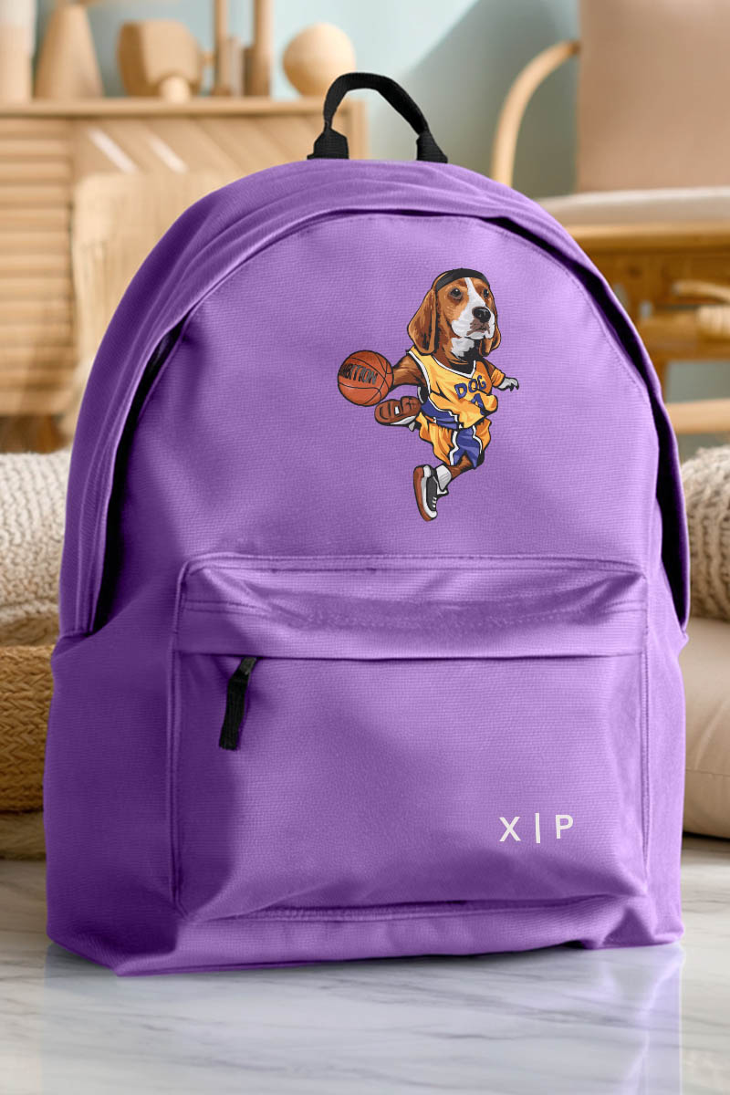 Σχολική Τσάντα για Γυμνασίο & Λύκειο, Μωβ Doggy Basket
