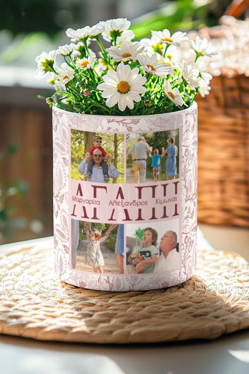 Διακοσμητικό Κασπώ με Φωτογραφίες, Δώρο για Παππού & Γιαγιά