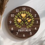 Premium Μεγάλο Ρολόι με Ονόματα, Δώρο για Παππού & Γιαγιά