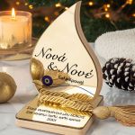 Premium Χρυσό Γούρι Νέας Χρονιάς - Δώρο για Νονά & Νονό