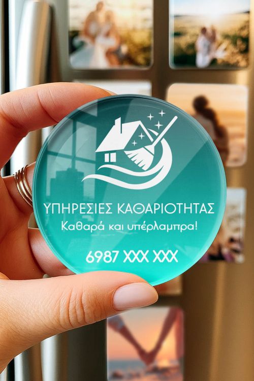 Premium Μαγνητάκι Διαφημιστικό για Συνεργεία Καθαρισμού