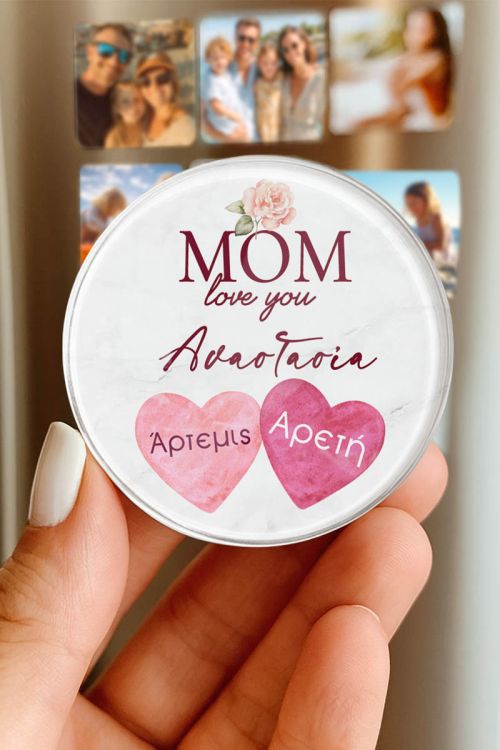 Μαγνητάκι Ψυγείου από Plexiglass με Σχέδιο Love You Mom