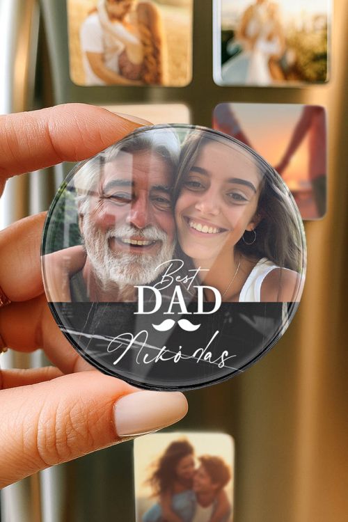 Premium Μαγνητάκι από Plexiglass με Σχέδιο Best Dad