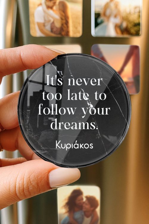 Premium Μαγνητάκι Ψυγείου με Σχέδιο Follow Your Dreams