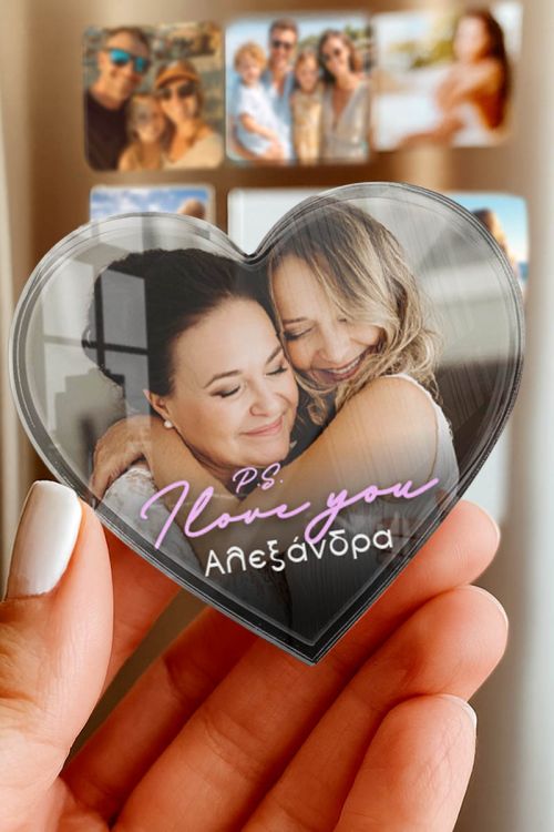 Μαγνητάκι από Plexiglass με Φωτογραφία, Δώρο για Μαμά