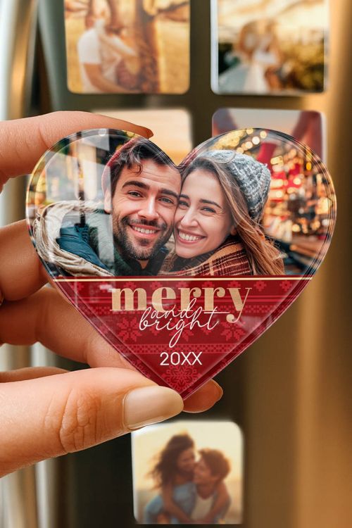 Χριστουγεννιάτικο Μαγνητάκι Ψυγείου για Ζευγάρι