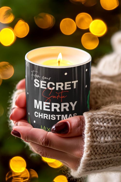 Χριστουγεννιάτικο Κερί με Άρωμα Vanilla Cream, Secret Santa