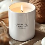 Σετ 2 Κεριά Vanilla Cream, Δώρο Χριστουγέννων για Ζευγάρι
