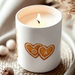Σετ 2 Χριστουγεννιάτικα Κεριά Vanilla Cream, Δώρο για Ζευγάρι