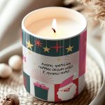 Σετ 2 Χριστουγεννιάτικα Κεριά Vanilla Cream, Δώρο για Φίλες