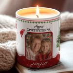 Σετ 2 Κεριά Χριστουγέννων Vanilla, Δώρο για Παππού & Γιαγιά