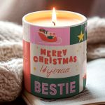 Σετ 2 Χριστουγεννιάτικα Κεριά Vanilla Cream, Δώρο για Φίλες