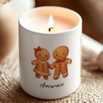 Σετ 2 Χριστουγεννιάτικα Κεριά Vanilla Cream, Δώρο για Ζευγάρι