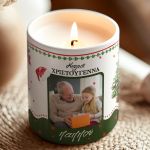 Σετ 2 Κεριά Χριστουγέννων Vanilla, Δώρο για Παππού & Γιαγιά