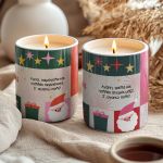 Σετ 2 Χριστουγεννιάτικα Κεριά Vanilla Cream, Δώρο για Φίλες