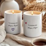 Σετ 2 Κεριά Vanilla, Δώρο Πρωτοχρονιάς για Παππού & Γιαγιά