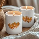 Σετ 2 Χριστουγεννιάτικα Κεριά Vanilla Cream, Δώρο για Ζευγάρι