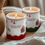 Σετ 2 Κεριά Χριστουγέννων Vanilla, Δώρο για Παππού & Γιαγιά
