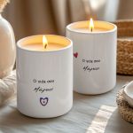 Σετ 2 Κεριά Vanilla Cream, Δώρο Πρωτοχρονιάς για Οικογένεια
